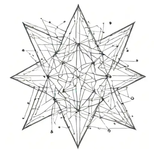 Star With Geometrical Pattern Inside
