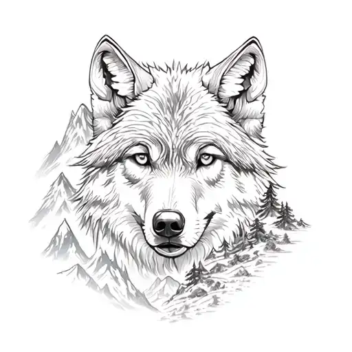 Trees Nature Mountains Wolf