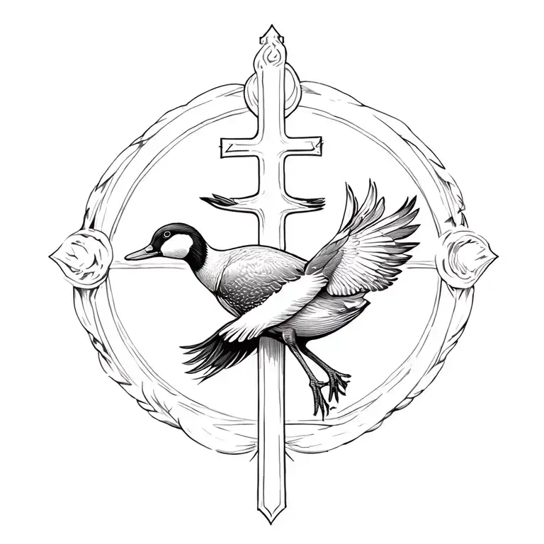 Waterfowl And Cross