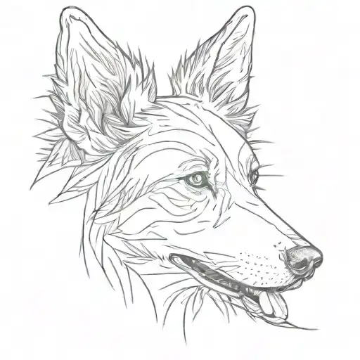 Minimalistic Collie Dog Ears