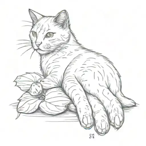 Cat Paw With Date De Naissance