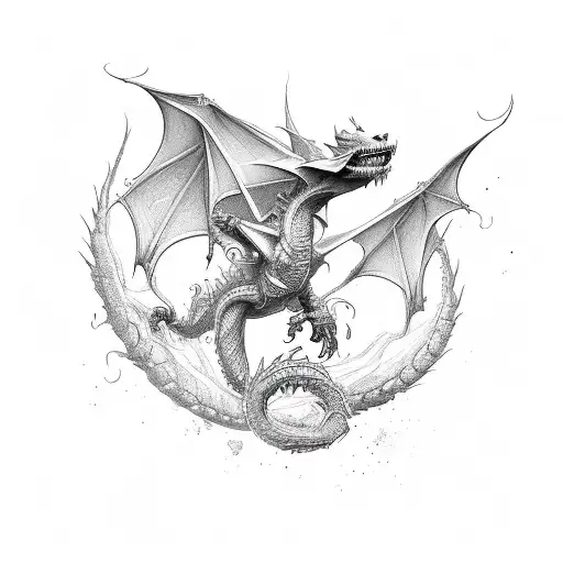 Friendly Dragon Flying