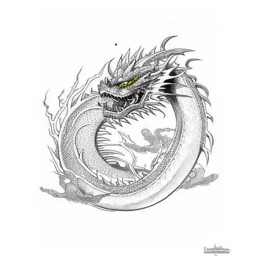 Japanese Lightning Dragon Sleeve