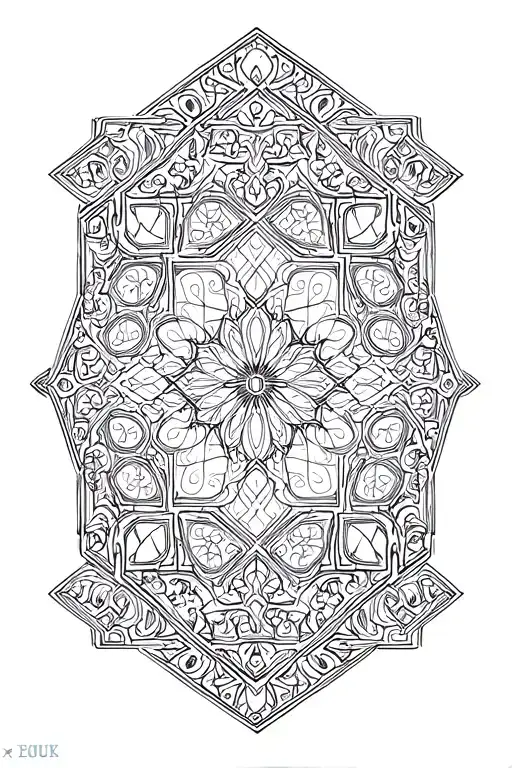 Ornamental Pattern With Hex Pattern