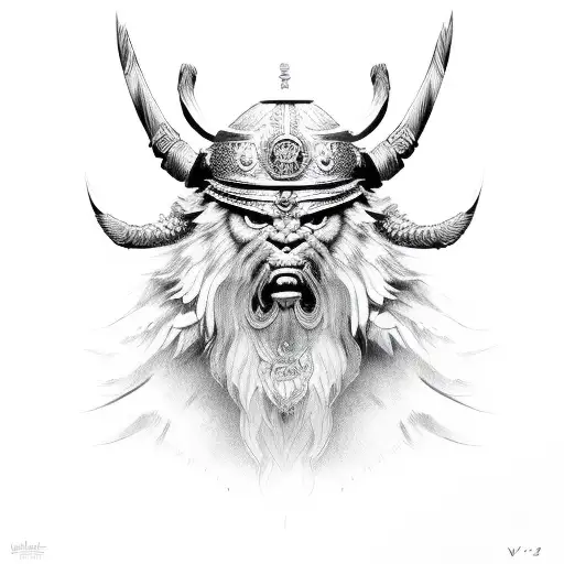 Viking Symbol Blue White Black