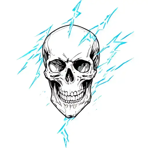 Skull With Lightning