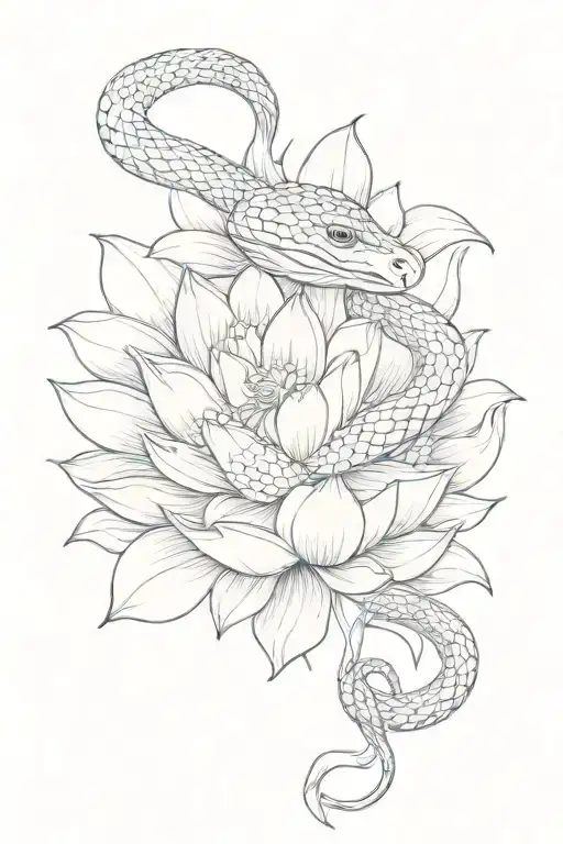 Snake And Lotus