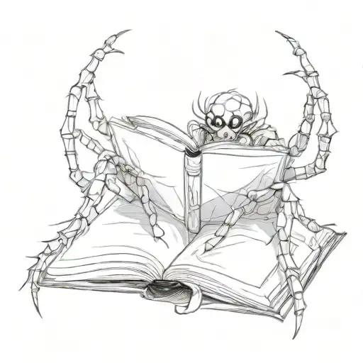 Spider Reading A Book