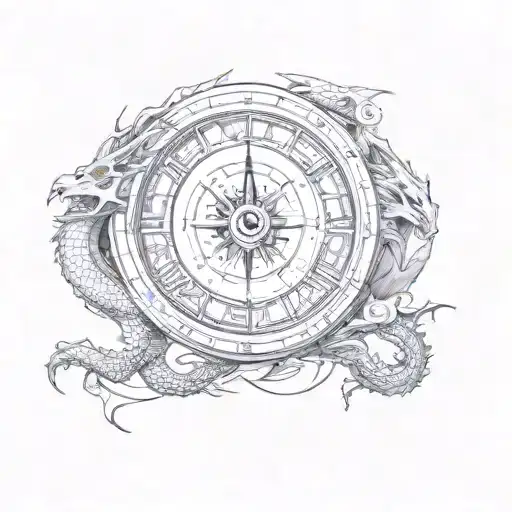 A Dragon With A Compass