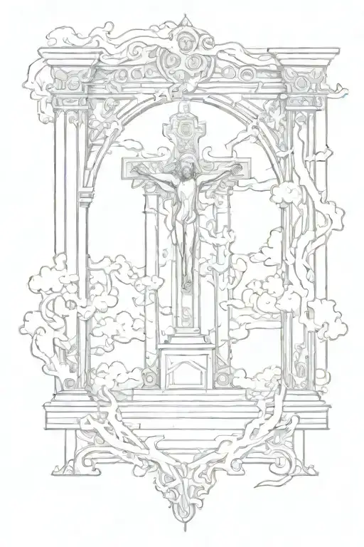 Heaven To Earth To Cross To Grave To Heaven Gates