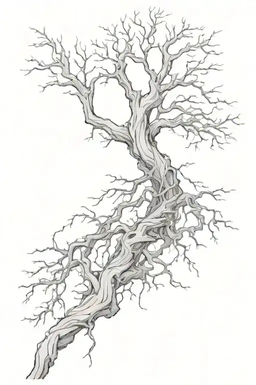 A Dried Tree On Which Poison Is Poured