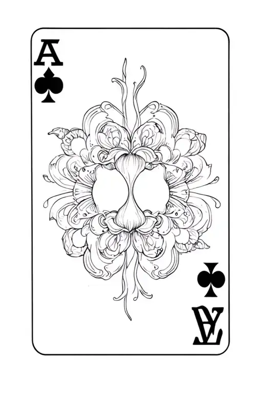 Duality Theme Of Life And Death On A Playing Card