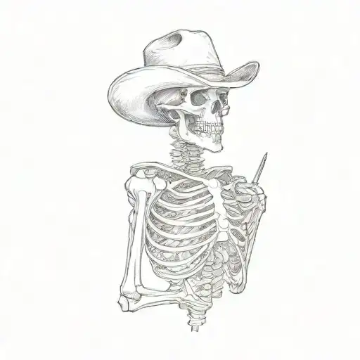 A Skeleton In A Cowboy Hat