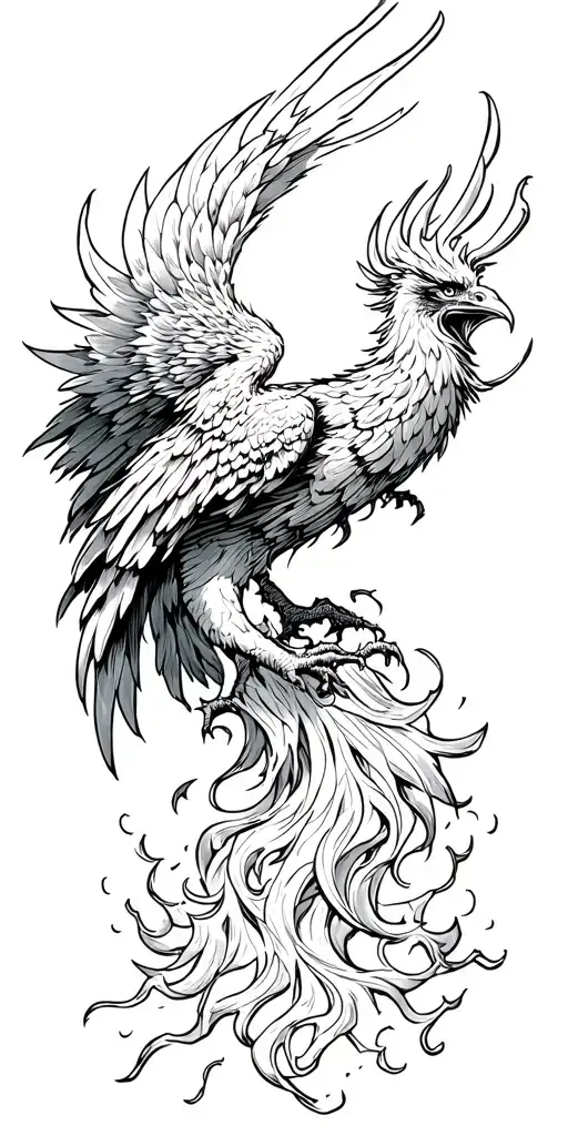 Crying Phenix Rising From The Ashes