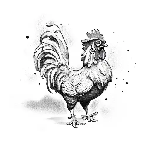 Rooster Wearing Sneakers