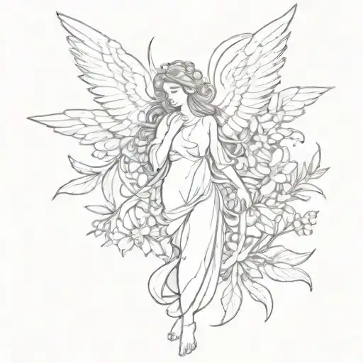 Angel Flowers Intertwined