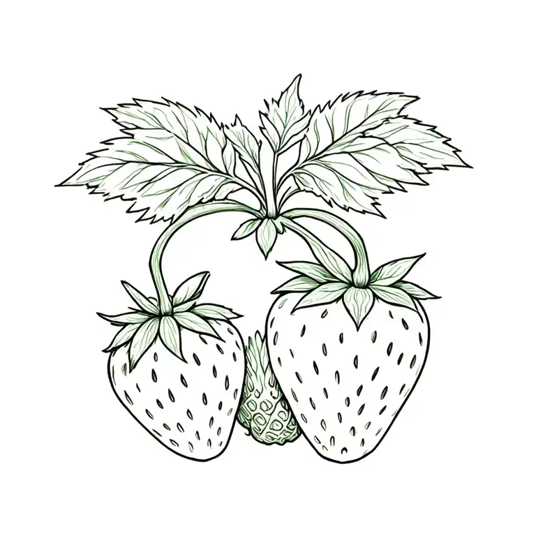 Strawberries Growing