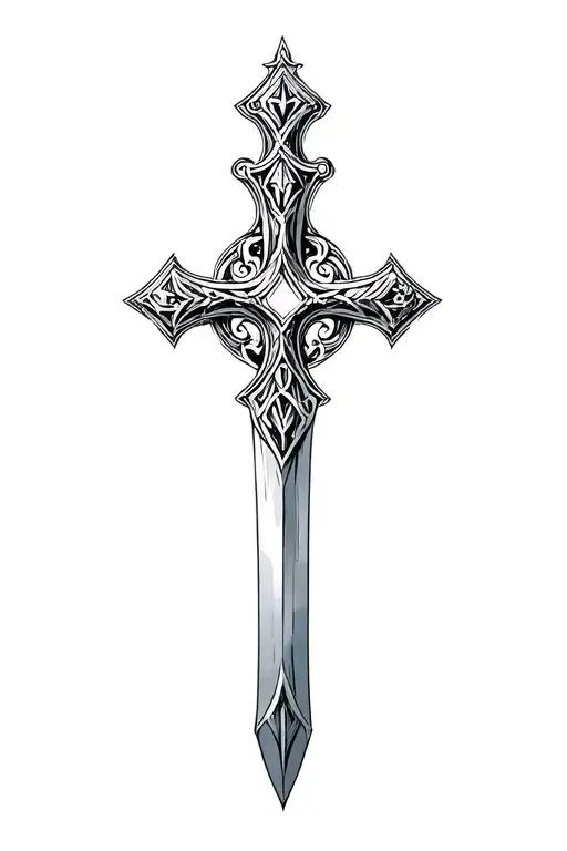 A Vertical Dagger That Doubles As A Christian Cross