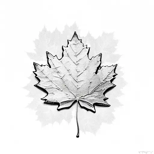 Maple Leaf With The Name Jay Written In It