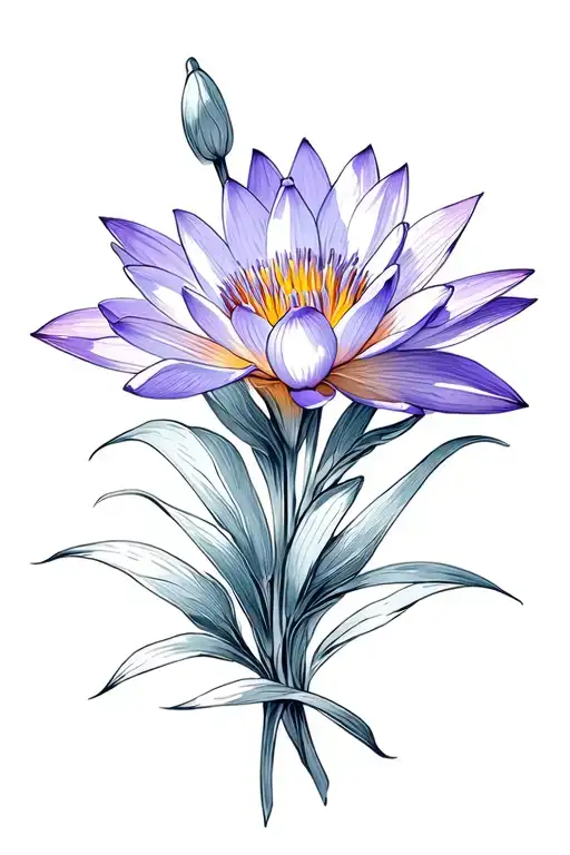 Flower Bouquet Violet Snowdrop Water Lily