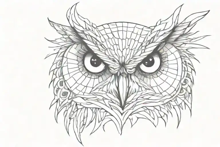 Owl Eyes Staring