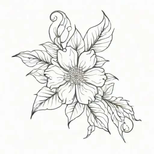 November Birth Flower Jream Written In Calligraphy