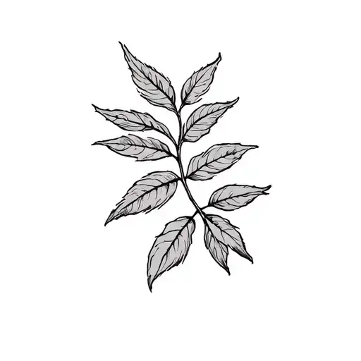 Leaf Or Upside Down Behind Arm