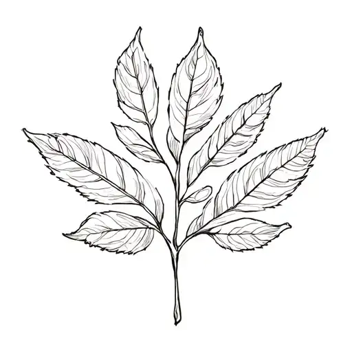 Leaf Or Upside Down Behind Arm