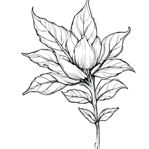 Leaf Or Upside Down Flower Behind Arm