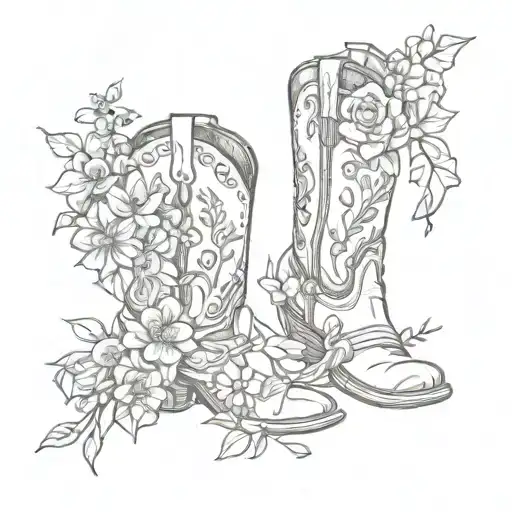Cowboy Boot Flowers