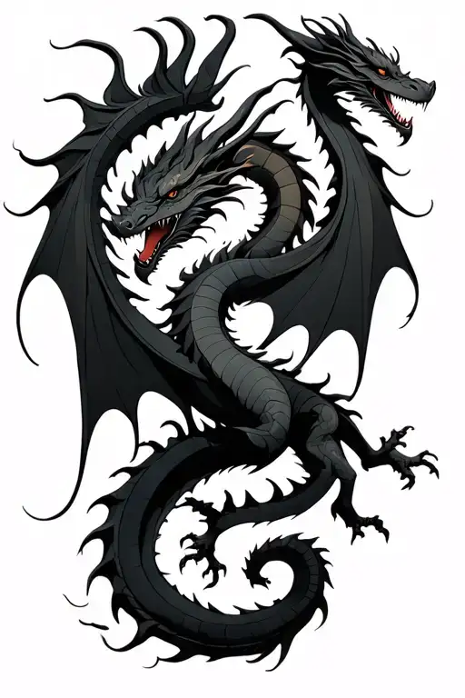 Dragon Full Body Shape Symbolizing