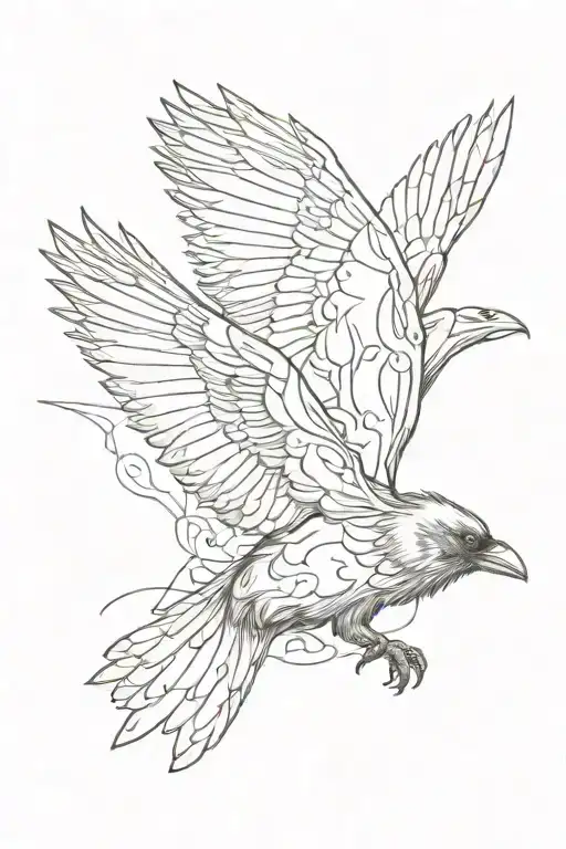 Raven Flying