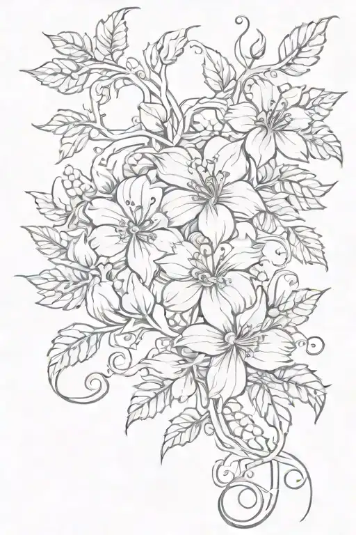 Vine And Flower Intertwined