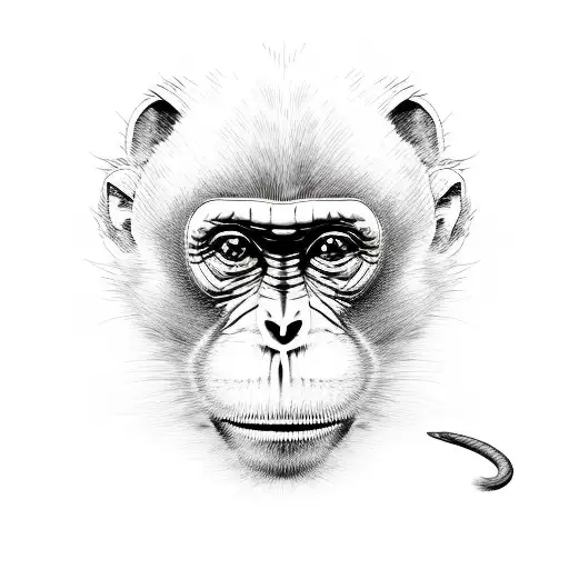 Boxing Monkey Silloulette