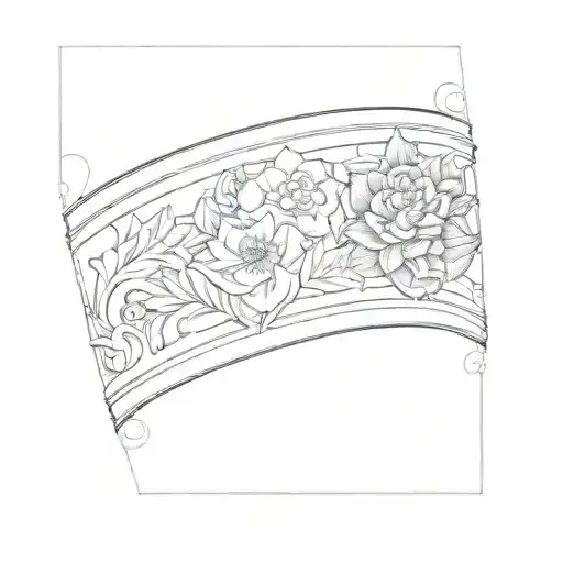 A Black And Red Floral