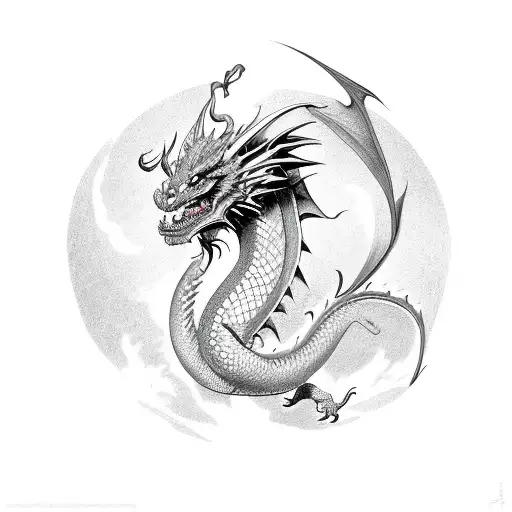 Dragon With Long Tail