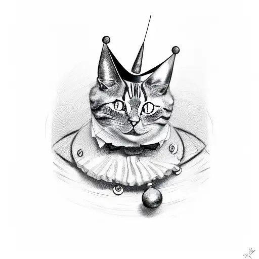 A Cat With Clown Hat