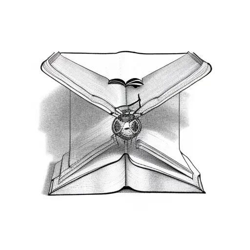 Open Book With Levitating Atom Above It