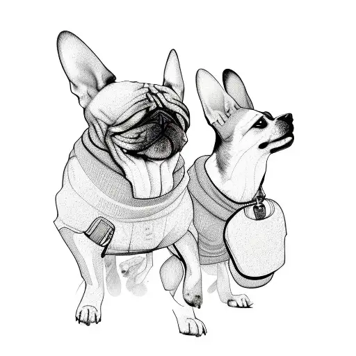 A Pack Of Adorable Dogs Hiking Through A Forest