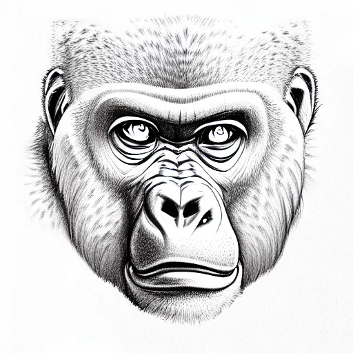 Gorilla Logo With Diamond Border