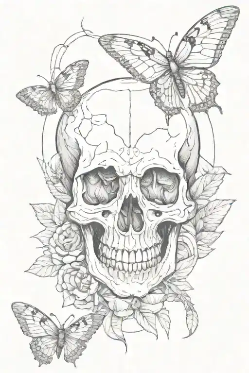 Skull And Moth