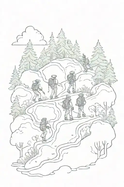 Small Hikers Many Paths Forest