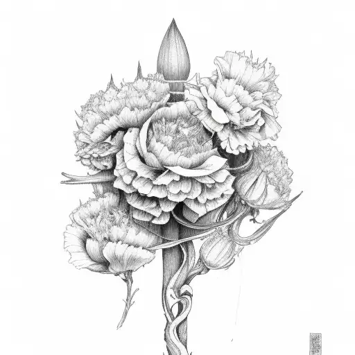 Forest With Carnation