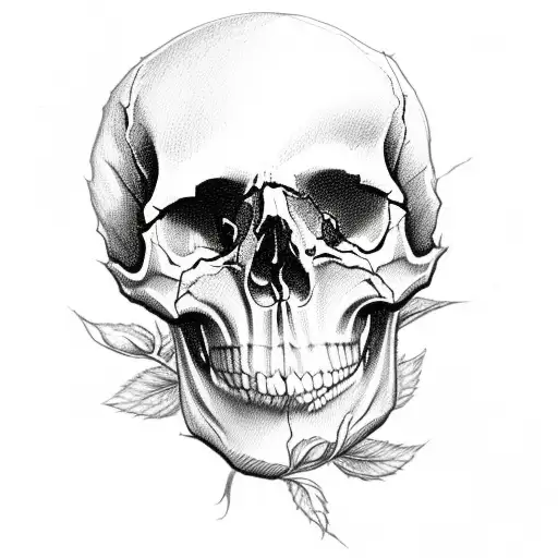 Skull With Rose