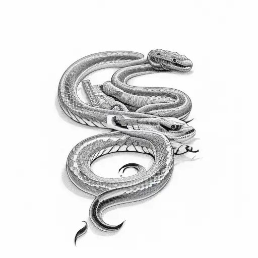 Switchblade With A Snake As Handle And Fern In The Back