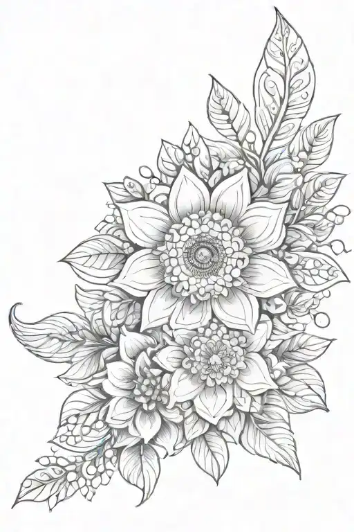 Floral And Mandala Pattern