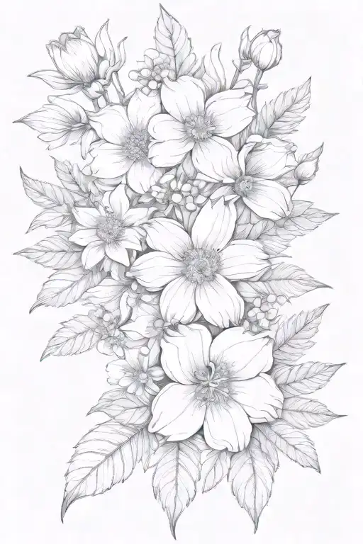 March April December Birth Flower Bouquet