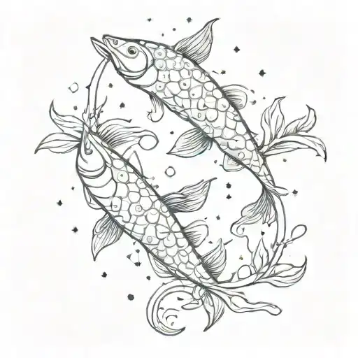 Branch In Form Of Pisces Constellation