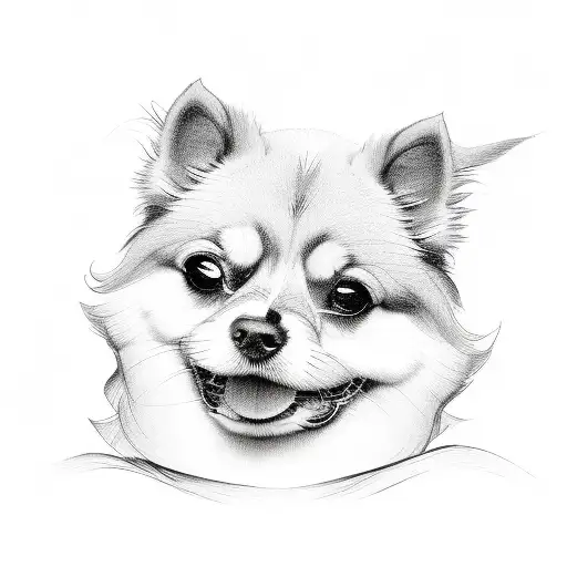 Mittelspitz Dog With Roses