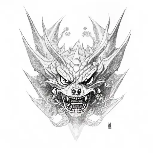 Kaido From One Piece In His Dragon Form